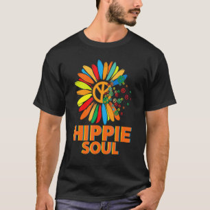 T-shirt Âme Hippie Fleur Symbole de Paix Daisy Pour Hommes