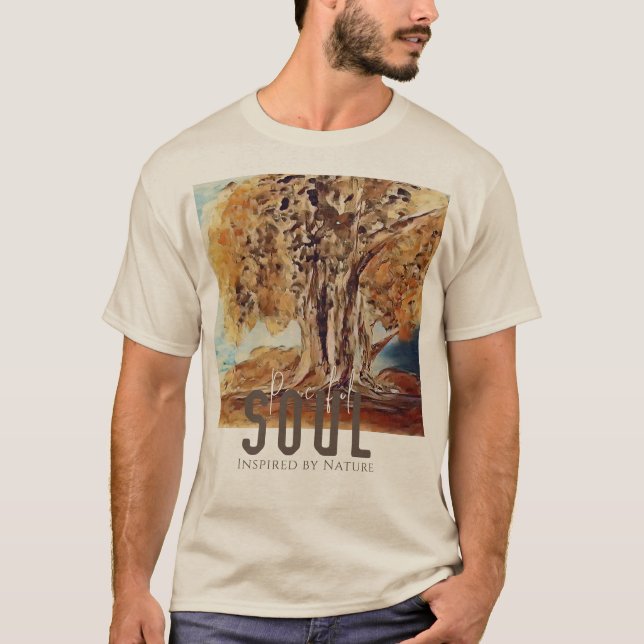 T-shirt Âme Pacifique Inspiré Par Le Paysage Naturel (Devant)