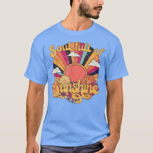T-shirt Âme Vintage Rétro Plein De Sunshine Tournesol Happ