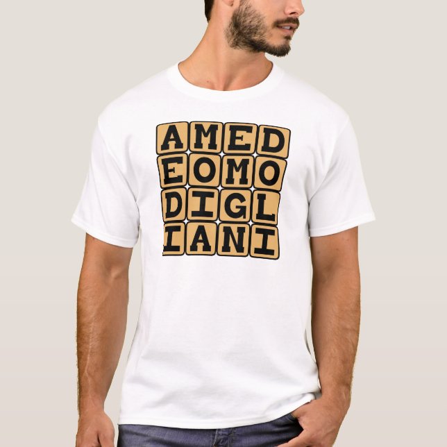 T-shirt Amedeo Modigliani, artiste italien (Devant)