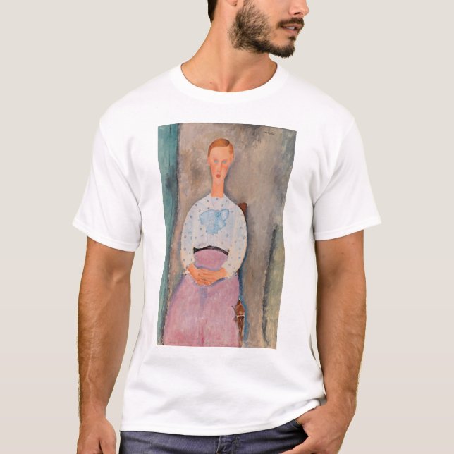 T-shirt Amedeo Modigliani - Une fille avec une blouse Polk (Devant)