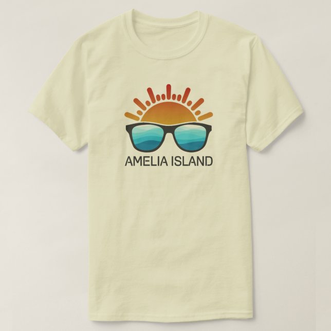 T-shirt Amelia Island Florida Lunettes de soleil (Design devant)