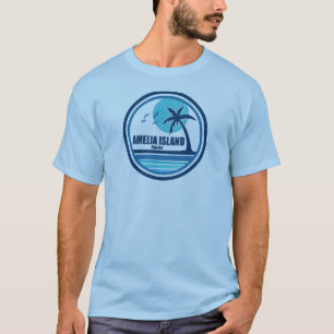 T-shirt Amelia Island Floride Palm Tree Birds