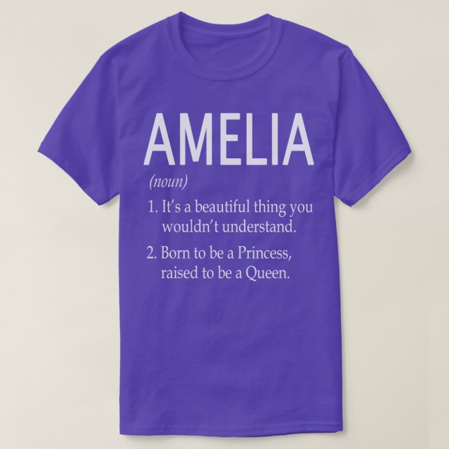 T-shirt Amelia Nom Cadeau (Design devant)