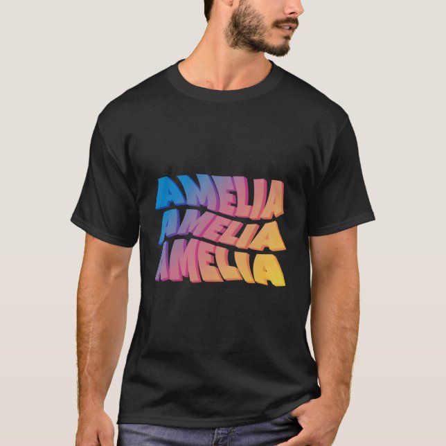 T-shirt Amelia pour premier prénom Amelia (Devant)