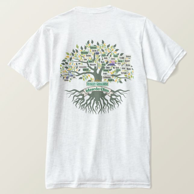 T-shirt amélioration de la conception des chemises familia (Design dos)