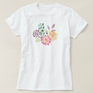 T-shirt Aménagement floral à l'aquarelle chic
