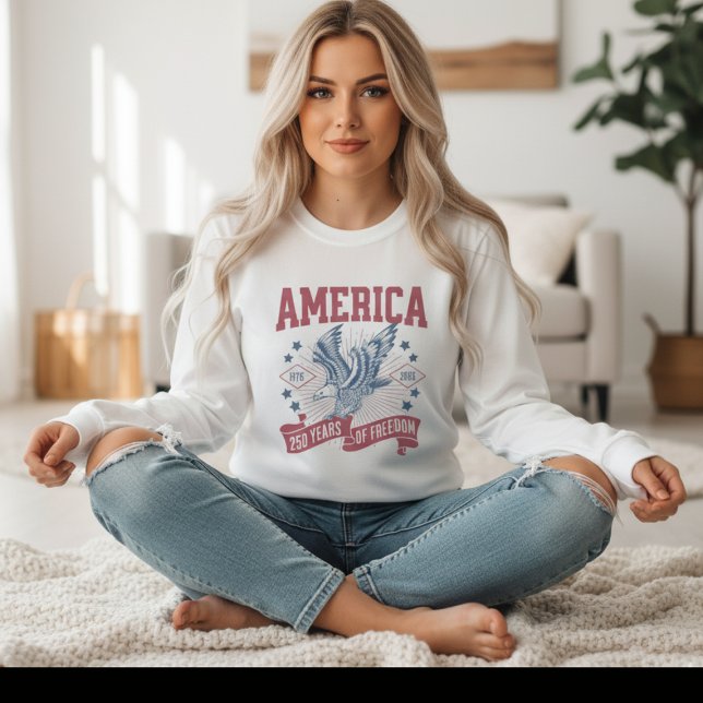 T-shirt America 250 Anniversaire | Aigle patriotique (Celebrate 250 Years of Freedom – America’s Patriotic Bald Eagle Shirt for July 4, 2026)
