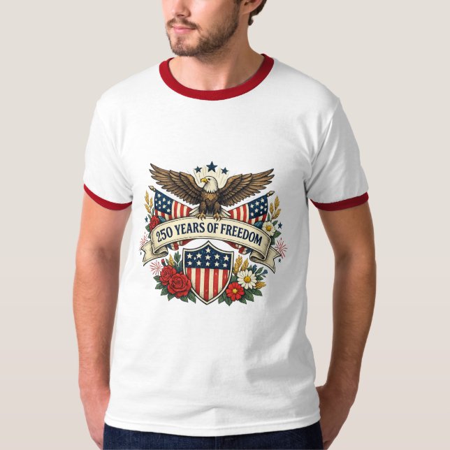 T-shirt America 250 Freedom Eagle (Devant)
