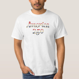T-shirt America 250 rouge blanc bleu or