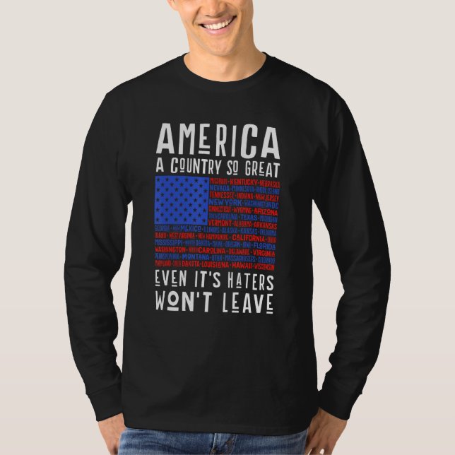 T-shirt America a country so great even it s Haters won le (Devant)
