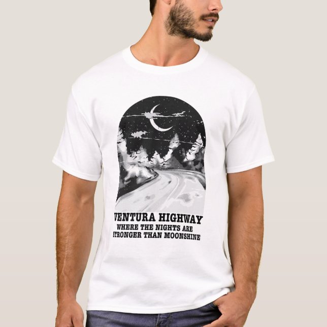 T-shirt America Band Ventura Highway Nights (Devant)