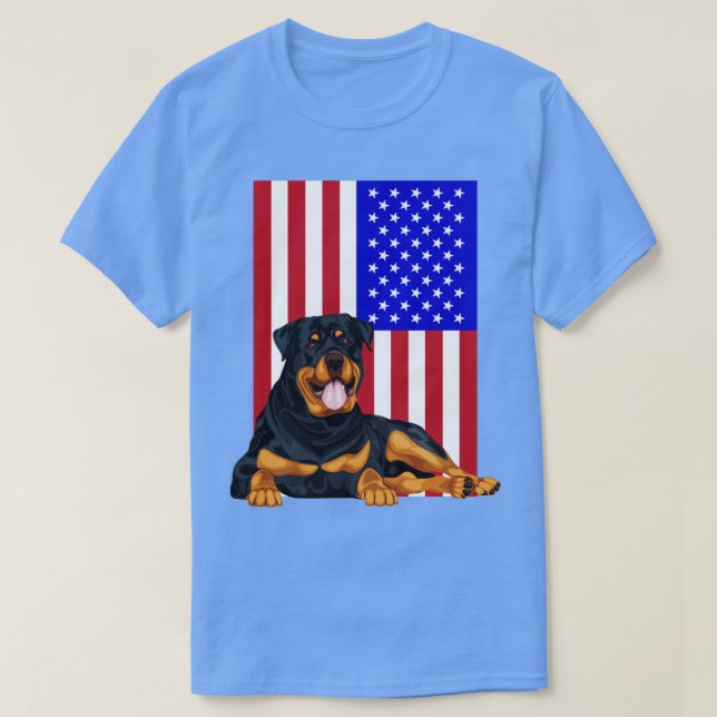 T-shirt America Dog Breed Gift Rottweiler (Design devant)