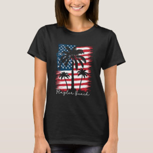 T-shirt America Drapeau Plage Palm Tree Vibe d'été 4