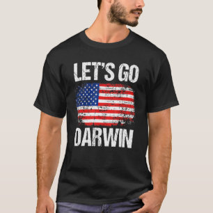 T-shirt America Drapeau Vintage Allons Darwin