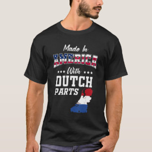T-shirt America Dutch Parts Pays-Bas Map États-Unis Drapea