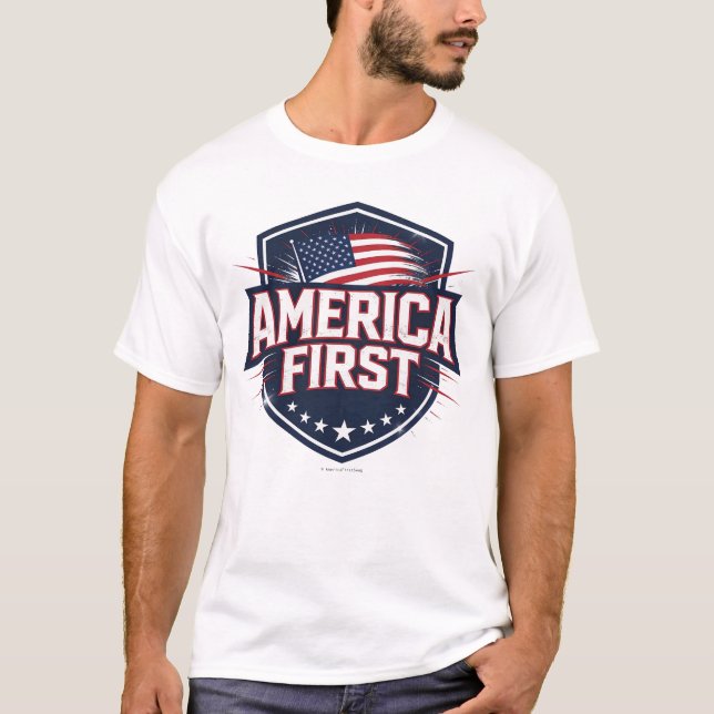 T-shirt America First -  (Devant)