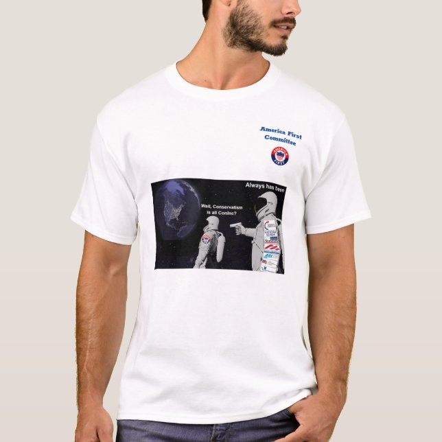T-shirt America First Committee Conservator est Con inc. (Devant)