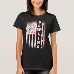 T-shirt America Flag Bowling Patriot Bowler Bowling