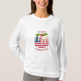 T-shirt AMERICA FLAG Christmas Pudding