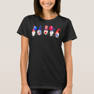 T-shirt America Gnomes Bowling Fireworks American Flag 4e