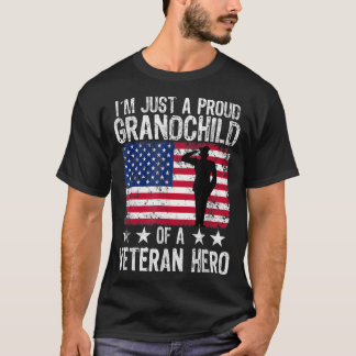 T-shirt America Grandchild American Flag Merci Patriotique
