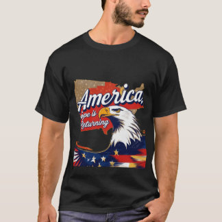 T-shirt America, Hope is Returning - Patriotic Eagle with 