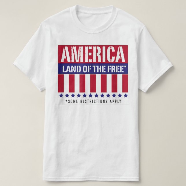 T-shirt America Land of the Freesome restrictions s'appliq (Design devant)