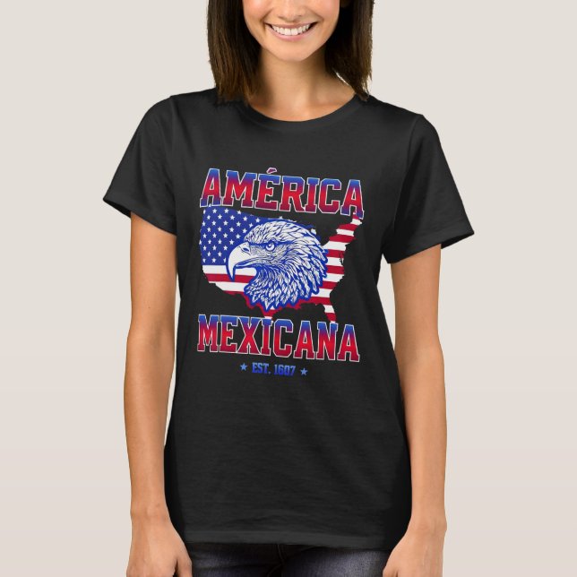 T-shirt América Mexicana Est 1607 Golfe Des États-Unis De (Devant)