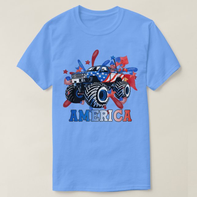 T-shirt America Monster Truck 4 juillet (Design devant)