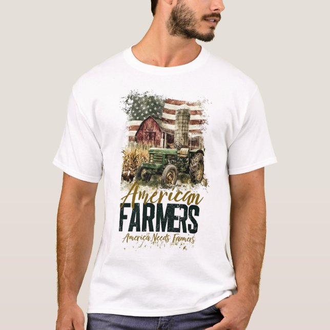 T-shirt America needs farmers  (Devant)