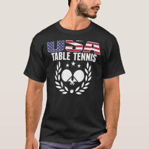 T-shirt America Ping Pong US Drapeau Tennis Team Suppr