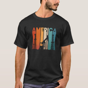 T-shirt America Retro Roughneck Huile ouvrier ouvrier de l
