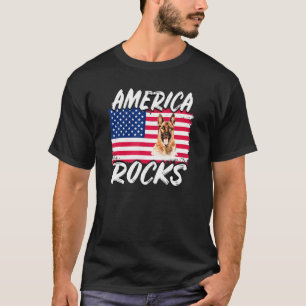 T-shirt America Rocks Drapeau Américain Allemand Berger 4e