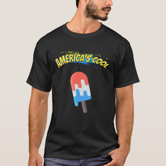 T-shirt America s Cool Ice Cream Sarcastic Joke (Devant)