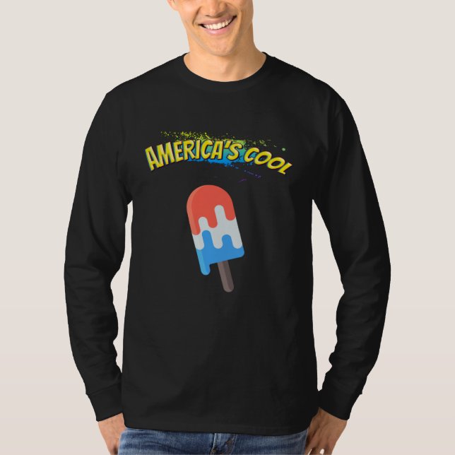 T-shirt America s Cool Ice Cream Sarcastic Joke (Devant)