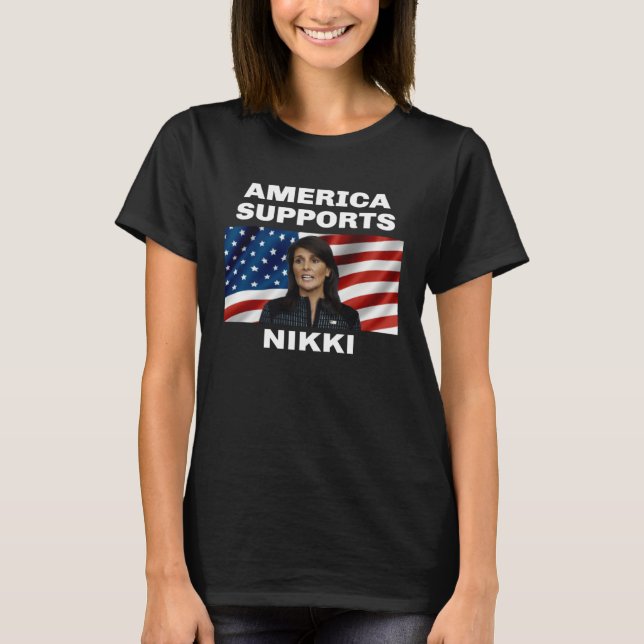 T-shirt America Supports Nikki Haley (Devant)