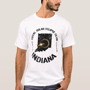 T-shirt America Total Solar Eclipse Indiana 2024 Retro Sta