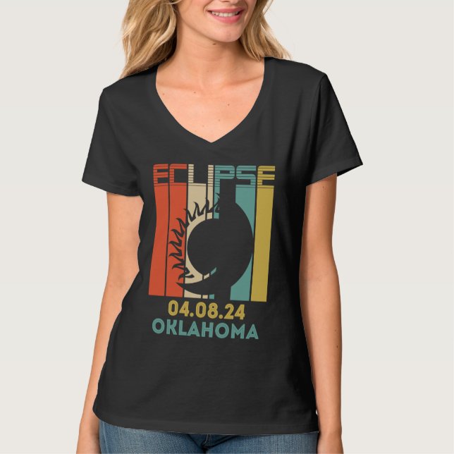 T-shirt America Totality Solar Eclipse Phases April 8 2024 (Devant)