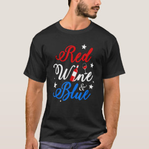T-shirt America Usa Drapeau 4 Juillet Vin Rouge Et Bleu 20