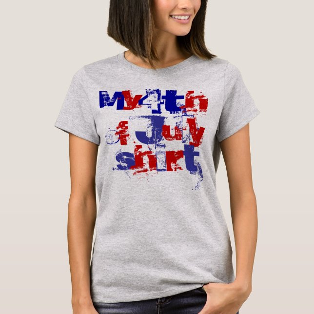 T-shirt Américain 4 juillet Patriotique Mon 4 juillet (Devant)