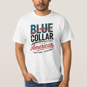 T-Shirt - Américain à col bleu