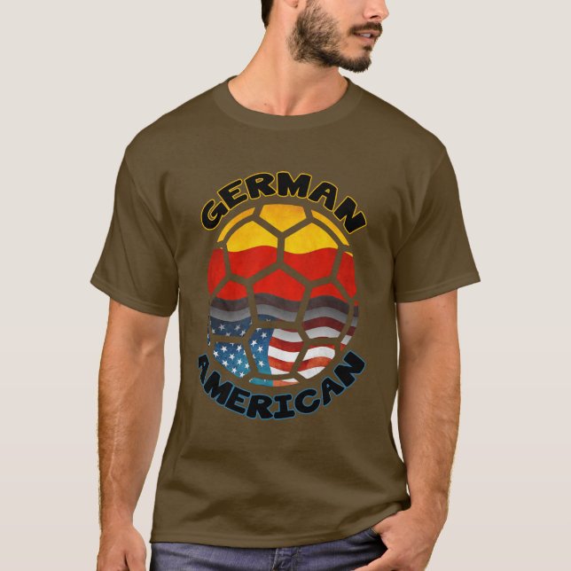 T-shirt américain allemand du football (Devant)