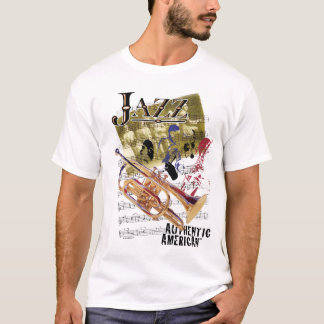 T-shirt américain authentique d'art de jazz