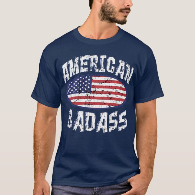 T-shirt Américain Badass (Devant)