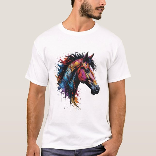 T-shirt américain Bashkir Curly Horse (Devant)