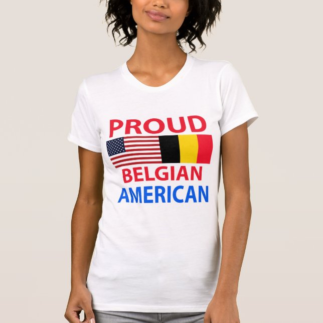 T-shirt Américain belge fier (Devant)