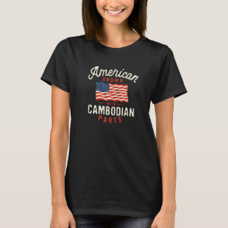 T-shirt Américain cultivé avec des pièces cambodgiennes Pa