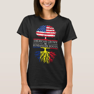 T-shirt Américain Cultivé Avec Des Racines Roumaines Usa D