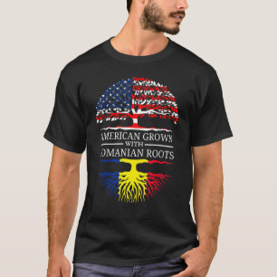 T-shirt Américain Cultivé Avec Des Racines Roumaines Usa D